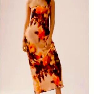 Anthropologie silk fleur dress